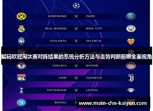 解码欧冠淘汰赛对阵结果的系统分析方法与走势判断前瞻全面视角